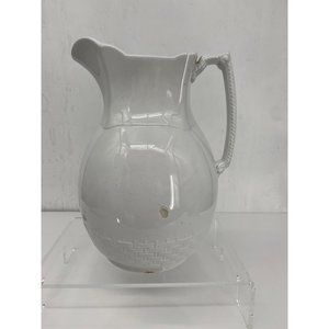 Anthony Shaw and Son Opaque Iron Stone China England Basket Weave Pattern Flaws